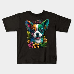 Colorful puppy Dog design #1 Kids T-Shirt